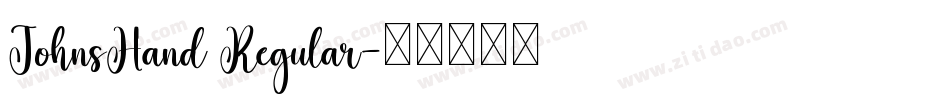 JohnsHand Regular字体转换
